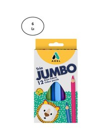 Resim Adel Boya Kalemi Jumbo Üçgen Tam Boy 12 Renk 6'lı 