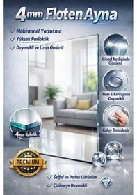 Resim Digital Hayat Amber Led Işıklı Kare Ayna Dekoratif Banyo Makyaj Aynası Koyu Sarı Koyu Sarı 