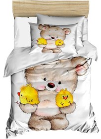 Resim Mira Home Yenidoğan Kız / Erkek Unisex Bebek Nevresim Takımı %100 Pamuklu Civciv 