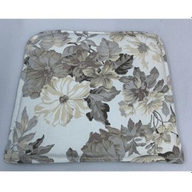 Resim Knsz sırt minderi 1 li mazlum çiçek gri kumaş cırtlı tel sandalyesi sırtı için 