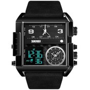 Resim Rogfer Skmeı 1391 Çok Fonksiyonlu Erkekler İş Dijital İzle 30m Su Geçirmez Kare Kadran Bilek İzle Deri Kordonlu Saat Siyah Çok Renkli Çok Renkli 