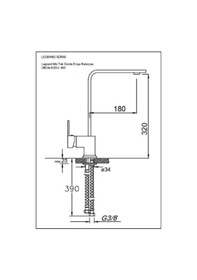 Resim Real Stone Bt003 Göksu L Kuğu Eviye Bataryası Cappuccino Kahverengi 