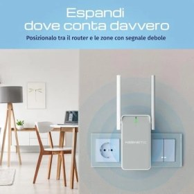 Resim Elivora Keenetic Buddy 4 N300 Menzil Genişletici Wi-Fi Mesh Repeater Extender Access Point KN-3211 
