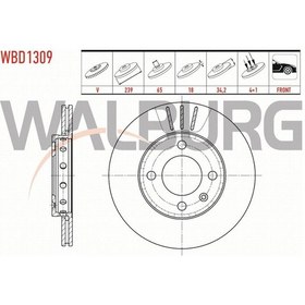 Resim Volkswagen Polo Fren Diski Ön Havalı 4 Bjn 239x18x65x34,2 6n0615301c 