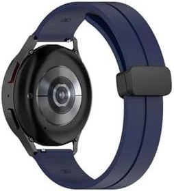 Resim Huawei Watch GT3 42 mm-GT2 42 mm Uyumlu Silikon Magnet Kordon(Güçlü Mıknatıs) Lacivert 