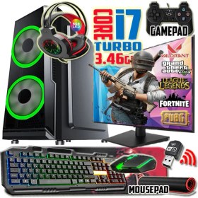 Resim Warbox Woop I7 TURBO:3.46GHZ 16GB Ram 240GB SSD 250GB HDD R7 240-4GB E.kartı 20" Monitör Gaming Pc 