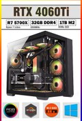 Resim Zeiron Damage X12 Ryzen 7 5700X 32GB 1TB NVMe M.2 SSD RTX4060 Ti Sıvı Soğutmalı Oyuncu Masaüstü Bilgisayar 