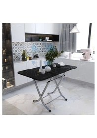 Resim Dekoratif Katlanır Masa Mutfak Masası 70 120 