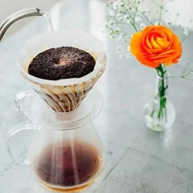 Resim V60 02 Cam Demleme Seti - Filtre Kâğıdı ve Ölçü Kaşığı ile 