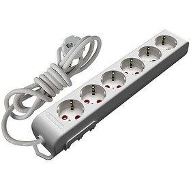 Resim Mutlusan Ri-Tech 6'lı Topraklı Çocuk Korumalı Grup Priz 5 Metre Beyaz 