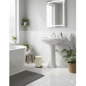 Resim PremiumPort Eko Serisi 3l Paslanmaz Çöp Kovası, Banyo ve Mutfak Için Elegant Tasarım 