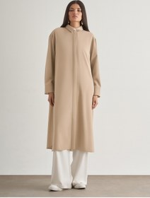 Resim Mizalle Ekru Kadın Rahat Tunik M2MZ1030210240 