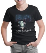 Resim V For Vendetta Siyah Çocuk Tshirt 