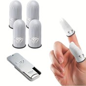 Resim 4 Parça Oyun Eldiveni, Metal Saklama Kutusu ile Birlikte, %100 Görünür Gümüş Lifler, Mükemmel Baskı/Nefes Alabilir/Terlemeye Karşı Koruma 