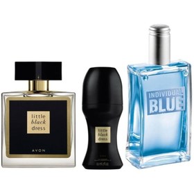 Resim Avon Little Black Dress 50 Ml Kadın Parfüm+ Little Black Rool-on + Indıvıdual Blue 100 Ml Erkek Parfüm 