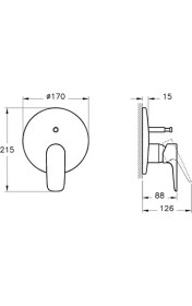 Resim Artema X-Line A42251 Ankastre Banyo Bataryası Sıva Üstü Krom 