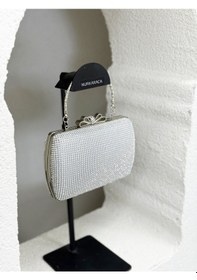 Resim Nurkaraca 25y4431 Fiyonk Detaylı Sıra Taşlı Kasalı Abiye Çanta Kadın 18x12cm 