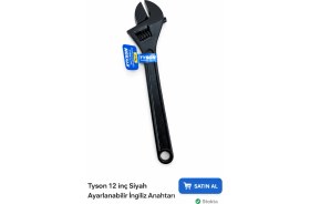 Resim Tyson Profesyonel Kurbağacık Anahtar No.12 (12 Inç / 300MM) - Ayarlı Ingiliz Anahtarı 