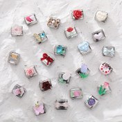 Resim 1 Adet Pastoral DIY Takı Süsü - Çiçek, Kalp, Kurdele, Şekerimsi Desenli - Kolye, Bileklik, Yüzük, Ayakkabı Zinciri için - Zarif Takı Yapım Aksesuarları - Pastel Renkler (Pembe, Kırmızı, Yeşil, Mavi, Mor, Kahverengi, Beyaz) - Sadece Dekorasyon - Montaj Gerekmez - DIY El İşleri ve Hediye İçin Mükemmel, Takı Yapımı Pandantifleri, Dekoratif Süsler, Canlı Renkler 