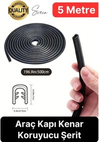 Resim 5 Metre Araç Kapı Kenar Koruyucu Şerit Oto Araba Pratik Yapışkanlı Koruma Şeridi Otomobil Contası Diğer 