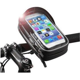 Resim Rockbros 6 Inç Yağmur Geçirmez Tpu Dokunmatik Ekran Cep Telefonu Tutucu Bisiklet Gidon Çantaları 