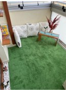 Resim Yeşil Protokol Halı Özel Kesim Kaymaz Tabanlı Balkon Halısı (428913235) 