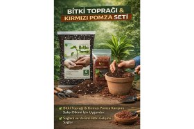 Resim Plant Home Power Mix Bitki Toprağı & Kırmızı Pomza Seti | 5 L Bitki Toprağı + 1 L Ponza | Organik Cocopeat Içerikli 