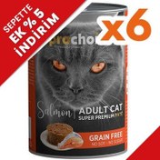 Resim Pro Choice Salmon Somon Etli Tahılsız Kedi Konservesi 400 Gr x 6 Adet 