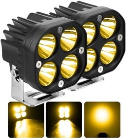 Resim Baja style 7.7 Cm Sarı XHP50 Led Spot Projektör Çalışma Lambası Off Road Spot Sel Kombo Delici Yayıcı Işık Çubuğu Pod Araç Motorsiklet Işıkları Yardımcı Sürüş Işık Barları 