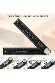 Resim AURİZEX Dijital Açı Ölçer Ahşap İşleri, Mimarlık ve İnşaat İçin Hassas Dijital Ölçüm ve Uzunluk Cetveli 