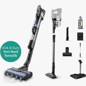 Resim Philips  XW9383/01 Aqua Trio 3'ü 1 Arada Islak ve Kuru  Moplu Şarjlı ve Kablosuz Dik Süpürge 