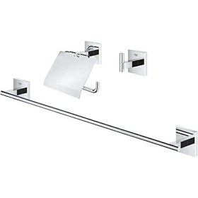 Resim Üçlü Banyo Aksesuar Seti, Uzun Havluluk Ve Tuvalet Kağıtlığı 16.5 x 12.2 x 11.2 CM 