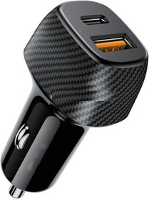 Resim busstier 38W PD & QC 3.0 Hızlı Şarj USB-C & USB-A Çift Çıkışlı Araç Şarj Adaptörü 