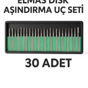 Resim Genel Markalar 30 Adet Elmas Aşındırma ve Gravür Uç Seti – Çok Amaçlı Kullanım 