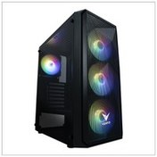 Resim VENTO VG10F Mid Tower, 500W Siyah, Temperli Cam, RGB, ATX GAMING KASA 