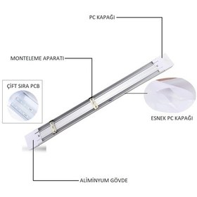 Resim Cata Ct-2474 18 Watt Yatay Led Li Bant Armatür (408150806) Beyaz 