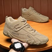 Resim 1 çift Erkek Moda Sneaker - Günlük Düşük Üst Bağcıklı Ayakkabılar, Düz Renk, Nefes Alabilen Kumaş İç, Dayanıklı PVC Taban ve EVA Tabanlık ile Sonbahar 2024 için, Beş Parmaklı, Çok Yönlü 