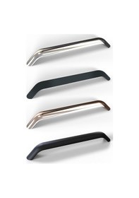 Resim Eko Kumru Alüminyum Metal Lüks Modern Mobilya Çekmece Mutfak Dolabı Kulpu 192mm Siyah 