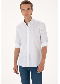 Resim U.s. Polo Assn. Erkek Mavi Gömlek Desenli 50300481-vr036 Mavi 