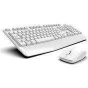 Resim Turbox Workeys Office Usb Kablosuz 2.4ghz Beyaz Multimedya Standart Q Kablosuz Klavye Ve Mouse Lazer 