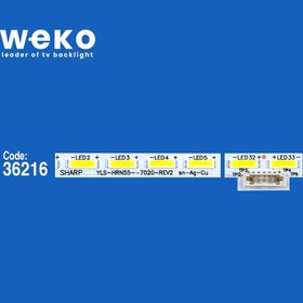 Resim WKSET-6217 36216X2 SHARP YLS_HRN55_7020_REV2 2 ADET LED BAR 