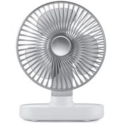 Resim 3600mah Şarj Edilebilir Soğutmalı Masa Vantilatörü Beyaz 