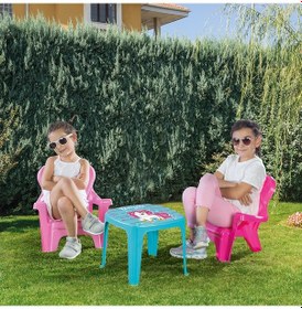 Resim Dolu Oyuncak 2503 Unicorn Masa ve 2'li Sandalye Seti 