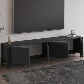 Resim Vachel 4 Kapaklı Modern TV Sehpası, Antrasit 