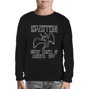 Resim Led Zeppelin - 1977 Siyah Çocuk Sweatshirt Siyah 