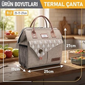 Resim Haegs Kadın Termal Çanta, Yalıtımlı Yemek Taşıma, Bayan Beslenme Çantası, Sızdırmaz Beslenme Kutusu, Yetişkinler ve Çalışanlar İçin 