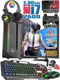 Resim WARBOX Pubg I7 2600 Turbo:3.80ghz 16gb Ram 256gb Ssd 250gb Hdd R7 240 4gb E.kartı 19" Monitör Gaming Set 