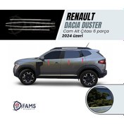 Resim Renault Duster 2024 Üzeri Krom Cam Alt Çıtası 6 Prç P.çelik 