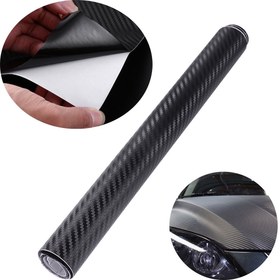 Resim 30cmx127cm/11.8x50inch 3D Karbon Fiber Vinil Kaplama, Otomotiv Kullanımı için Dış Mekan Derecelendirilmiş Levha Rulo Film Araba Çıkartmaları 