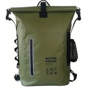 Resim Elmpaly 25l Yüksek Kaliteli Yeşil Sırt Çantası: Plaj, Yürüyüş, Kayak İçin Çok Bölmeli Su Geçirmez Yeşil 